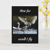 HOE VER ZOU IK VLIEGEN OM EEN GELUKKIGE VERJAARDAG KAART (Gele Bloem)