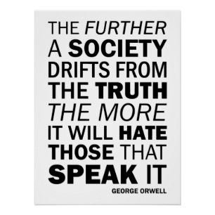 Hoe verder een samenleving afdrijft van de waarhei perfect poster
