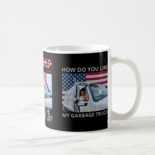 Hoe vindt u mijn vuilniswagen die stemt op Trump 2 Koffiemok