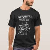 Hoe vliegtuigen met Funny Aerospace Engineer Pilot T-shirt (Voorkant)