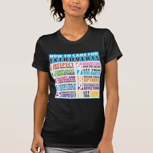 Hoe voor extraverts te zorgen t-shirt (Voorkant)