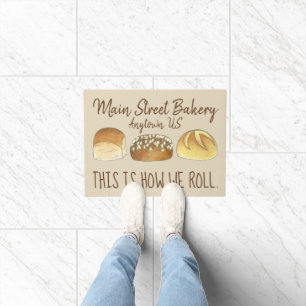Hoe we Rolls Bakery Restaurant Foodie van de brood Deurmat
