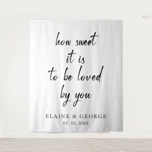 Hoe weet je dat het een bruiloft foto-achtergrond  wandkleed (Voorkant)