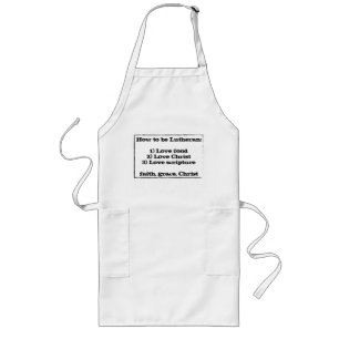 Hoe wordt Lutheran Apron? Lang Schort