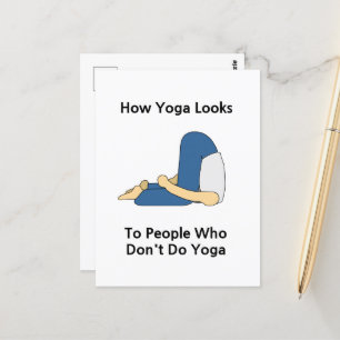Hoe Yoga er uitziet naar mensen die Yoga niet doen Briefkaart