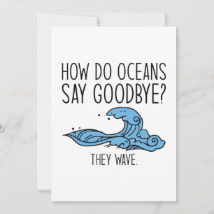 Hoe zeggen Oceanen tot ziens Bedankkaart