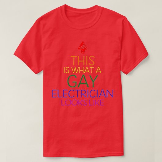 Hoe ziet de Gay Electrice er uit T-shirt (Design voorkant)