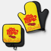 Hoe zit het met Kebab? Betonvlees Ovenwant & Pannenlap Set (Voorkant / Achterkant)