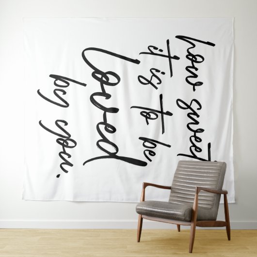 Hoe zoet het is Huwelijkspersoonlijke achtergrond Wandkleed (In Situ (horizontaal))