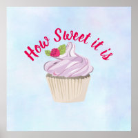 Hoe zoet het is Roze Cupcake