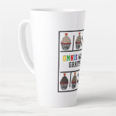 Hoe zoet is het, raster, Latijn, Latte Mok (Linkerhoek)