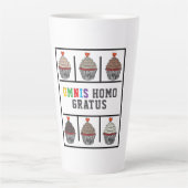 Hoe zoet is het, raster, Latijn, Latte Mok (Voorkant)