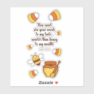 Hoe zoet zijn je woorden Candy Corn Sticker