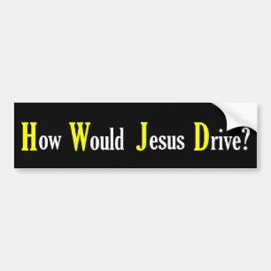 Hoe zou Jezus rijden - Bumpersticker? Bumpersticker