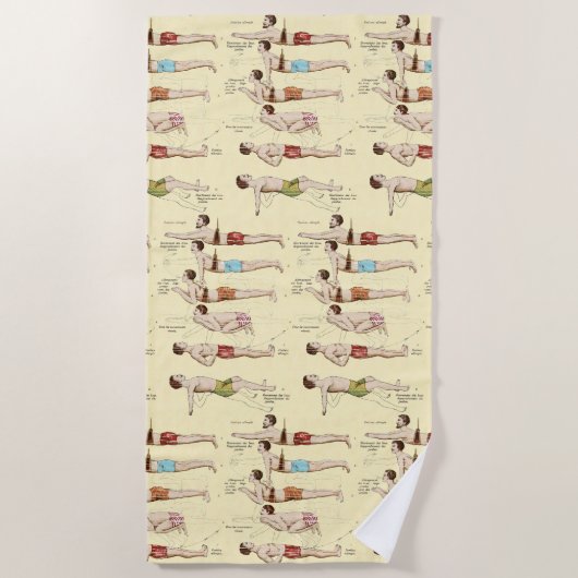 Hoe zwemmen  Franse zwemmers? Strandlaken (Voorkant)