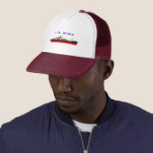 hoed-maroon trucker pet (In situ)