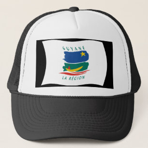 Hoed met vlag van Frans-Guyana Trucker Pet