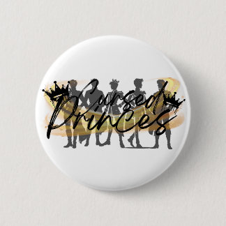 Hoed van vervloekte prinsen ronde button 5,7 cm