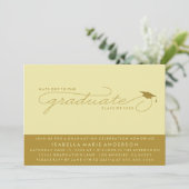 HOEDEN AF VOOR DE AFSOLVENT | AFSTUDEERUITNODIGING KAART (Staand voorkant)