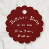 Hoeden Skelet Halloween Kerstman Bedankjes Labels (Achterkant)