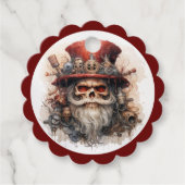 Hoedenskelet Halloween Kerstman Bedankjes Labels (Voorkant)