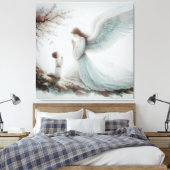 Hoedgebedeengel Gebed Canvas Afdruk (Insitu (Slaapkamer))