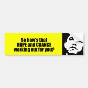 Hoedjes die hopen en veranderen werken voor u uit bumpersticker