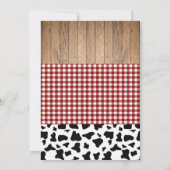 Hoedown Rustic Land Westerne uitnodiging (Achterkant)