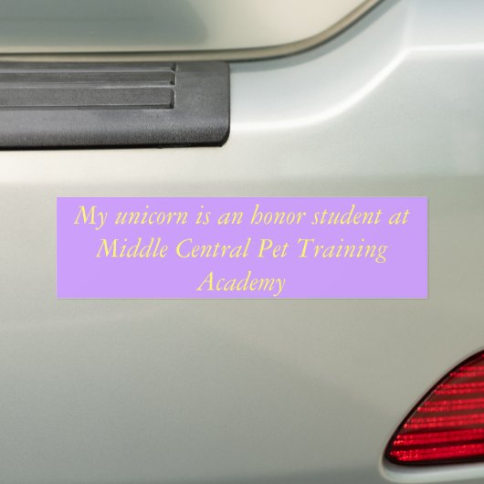 Hoedstudent Unicorn Bumpersticker (Op auto)