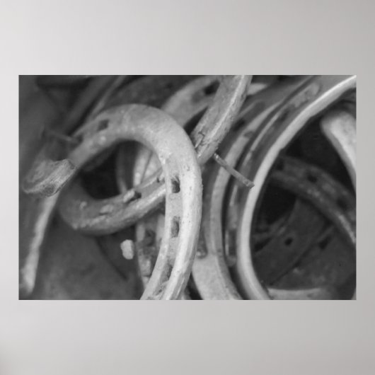 Hoefijzer afdrukken poster (Voorkant)