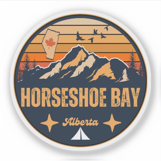 Hoefijzer Bay, Alberta Sticker (Voorkant)
