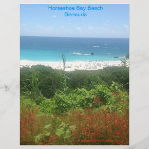 Hoefijzer Bay Beach, Bermuda Gepersonaliseerd Briefhoofd