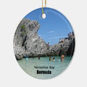 Hoefijzer Bay, Bermuda Keramisch Ornament (Links)