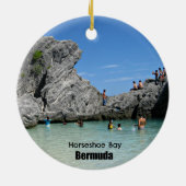 Hoefijzer Bay, Bermuda Keramisch Ornament (Achterkant)