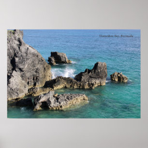 Hoefijzer Bay Rock Formations, Bermuda Poster