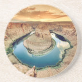 Hoefijzer Bend Caynon Zandsteen Onderzetter (Voorkant)