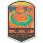 Hoefijzer Bend Colorado Sticker (Voorkant)