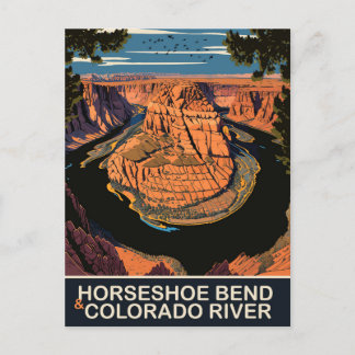 Hoefijzer Bend en Colorado River, Reizen Briefkaart