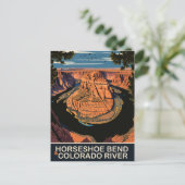 Hoefijzer Bend en Colorado River, Reizen Briefkaart (Staand voorkant)