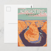 Hoefijzer Bend Travel Art Vintage Briefkaart (Voorkant / Achterkant)