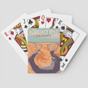 Hoefijzer Bend Travel Art Vintage Pokerkaarten