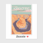 Hoefijzer Bend Travel Art Vintage Sticker (Vel)