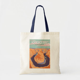 Hoefijzer Bend Travel Art Vintage Tote Bag