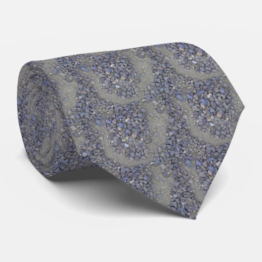 Hoefijzer Blauwe Grijs Letter U Monogram Stropdas (Opgerold)