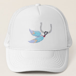 Hoefijzer Blue Feathers Petten