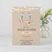 Hoefijzer bruidsdouche uitnodiging (Staand voorkant)