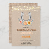 Hoefijzer bruidsdouche uitnodiging (Voorkant / Achterkant)