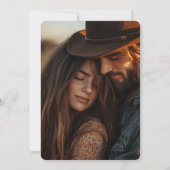 Hoefijzer Cactus Western Country Boho Wedding Kaart (Achterkant)