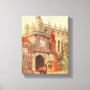 Hoefijzer Cloisters, Windsor Castle, Engeland Canvas Afdruk
