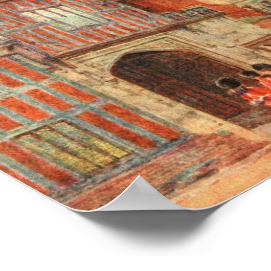 Hoefijzer Cloisters, Windsor Castle, Engeland Poster (Hoek)